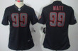 Nike Houston Texans #99 J.J. Watt Black Impact Limited Womens Jersey NFL- Women's
