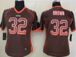 Nike Cleveland Browns #32 Jim Brown Drift Fashion Brown Womens Jersey Nfl- Women's