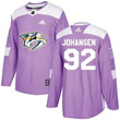 Adidas Predators #92 Ryan Johansen Purple Fights Cancer Stitched Nhl Jersey Nhl