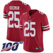 Nike 49Ers #25 Richard Sherman Red Team Color Men's Stitched Nfl 100Th Season Vapor Limited Jersey Nfl