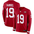 49Ers #19 Deebo Samuel Red Team Color Men's Stitched Football Limited Therma Long Sleeve Jersey Nfl