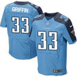 Men's Tennessee Titans #33 Michael Griffin Nike Light Blue Elite Jersey Nfl