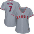 Angels #7 Zack Cozart Grey Road Women's Stitched Baseball Jersey MLB- Women's
