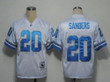 Detroit Lions #20 Barry Sanders White Throwback Jersey Nfl