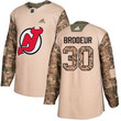 Adidas Devils #30 Martin Brodeur Camo 2017 Veterans Day Stitched Nhl Jersey Nhl