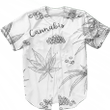 Cannabis Weed 420 Ganja Breezy Print White Baseball Jersey | Colorful | Adult Unisex | S - 5Xl Full Size - Baseball Jersey Lf