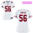 Women's 2017 Nfl Draft San Francisco 49Ers #56 Reuben Foster White Road Stitched Nfl Nike Game Jersey Nfl- Women's