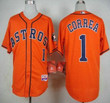 Men's Houston Astros #1 Carlos Correa Orange Jersey Mlb