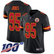 Nike Chiefs #95 Chris Jones Black Men's Stitched Nfl Limited Rush 100Th Season Jersey Nfl