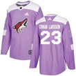 Adidas Coyotes #23 Oliver Ekman-Larsson Purple Fights Cancer Stitched Nhl Jersey Nhl