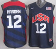 2012 Olympics Team Usa #12 James Harden Revolution 30 Swingman Blue Jersey Nba