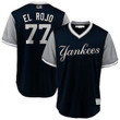 Men's New York Yankees 77 Clint Frazier El Rojo Majestic Navy 2018 Players' Weekend Cool Base Jersey Mlb