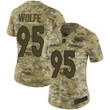 Nike Broncos #95 Derek Wolfe Camo Women's Stitched Nfl Limited 2018 Salute To Service Jersey Nfl- Women's