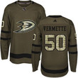 Adidas Ducks #50 Antoine Vermette Green Salute To Service Stitched Nhl Jersey Nhl