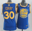 Golden State Warriors #30 Stephen Curry Blue Womens Jersey NBA- Women's