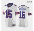 Men Buffalo Bills #15 Gregory Rousseau White Blue 2021 Draft Jersey Nfl