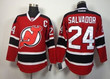 New Jersey Devils #24 Bryce Salvador Red With Black Jersey Nhl