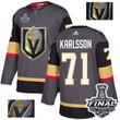 Adidas Golden Knights #71 William Karlsson Grey Home Fashion Gold 2018 Stanley Cup Final Stitched Nhl Jersey Nhl