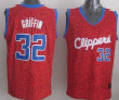 Los Angeles Clippers #32 Blake Griffin Red Leopard Print Fashion Jersey Nba