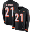 Nike Bengals #21 Darqueze Dennard Black Team Color Men's Stitched Nfl Limited Therma Long Sleeve Jersey Nfl