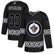 Men's Winnipeg Jets #33 Dustin Byfuglien Black Team Logos Fashion Adidas Jersey Nhl