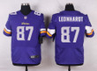 Men's Minnesota Vikings #87 Brian Leonhardt Purple Team Color Nfl Nike Elite Jersey Nfl