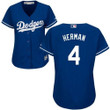 Women's Los Angeles Dodgers #4 Babe Herman Royal Blue Alternate Cool Base Baseball Jersey Mlb- Women's