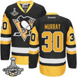 Men's Pittsburgh Penguins #30 Matt Murray Black Third Jersey 2017 Stanley Cup Champions Patch Nhl