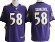 Nike Baltimore Ravens #58 Elvis Dumervil Purple Limited Jersey Nfl