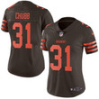 Nike Cleveland Browns #31 Nick Chubb Brown Women's Stitched Nfl Limited Rush Jersey Nfl- Women's