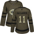 Adidas Montreal Canadiens #11 Brendan Gallagher Green Salute To Service Women's Stitched Nhl Jersey Nhl- Women's