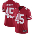 Nike San Francisco 49Ers #45 Tarvarius Moore Red Team Color Men's Stitched Nfl Vapor Untouchable Limited Jersey Nfl