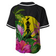New Caledonia Hibiscus Coconut Baseball Jersey | Colorful | Adult Unisex | S - 5Xl Full Size - Baseball Jersey Lf