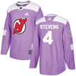 Adidas Devils #4 Scott Stevens Purple Authentic Fights Cancer Stitched Nhl Jersey Nhl