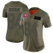 San Francisco 49Ers Women's #84 Kendrick Bourne Olive Limited 2019 Salute To Service Jersey Nfl- Women's