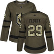 Adidas Vegas Golden Knights #29 Marc-Andre Fleury Green Salute to Service Women's Stitched NHL Jersey NHL- Women's