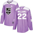 Adidas Kings #22 Tiger Williams Purple Fights Cancer Stitched Nhl Jersey Nhl