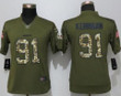 Women's Washington Redskins #91 Ryan Kerrigan Green Salute To Service Nfl Nike Limited Jersey Nfl- Women's