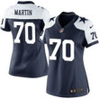 Women's Dallas Cowboys #70 Zack Martin Nay Blue Thanksgiving Alternate NFL game Jersey NFL- Women's