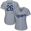 Womens Majestic Los Angeles Dodgers #26 Chase Utley Replica Gray Road Cool Base Mlb Jersey Mlb- Women's