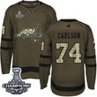 Adidas Washington Capitals #74 John Carlson Green Salute To Service Stanley Cup Final Champions Stitched Nhl Jersey Nhl