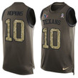 Men's Houston Texans #10 Deandre Hopkins Green Salute To Service Hot Pressing Player Name & Number Nike Nfl Tank Top Jersey Nfl
