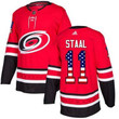 Adidas Hurricanes #11 Jordan Staal Red Home Usa Flag Stitched Nhl Jersey Nhl