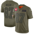 Men Kansas City Chiefs 87 Kelce Green Nike Olive Salute To Service Limited Nfl Jerseys Nfl