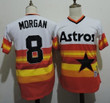 Men's Houston Astros #8 Joe Morgan Rainbow Stitched Mlb Majestic Cool Base Cooperstown Collection Player Jersey Mlb