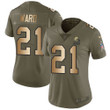 Nike Cleveland Browns #21 Denzel Ward Olive Gold Women's Stitched Nfl Limited 2017 Salute To Service Jersey Nfl- Women's