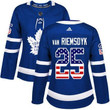 Adidas Toronto Maple Leafs #25 James Van Riemsdyk Blue Home Authentic Usa Flag Women's Stitched Nhl Jersey Nhl- Women's