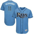 Tampa Bay Rays #11 Adeiny Hechavarria Light Blue Flexbase Authentic Collection Stitched Baseball Jersey Mlb