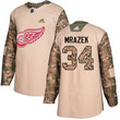 Adidas Red Wings #34 Petr Mrazek Camo 2017 Veterans Day Stitched Nhl Jersey Nhl
