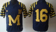 Michigan Wolverines #16 Denard Robinson Navy Blue Throwback Jersey Ncaa